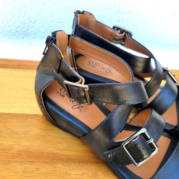 Euro Soft Vegan Leather Wedge Sandals Size 6.5 - Picture 13 of 16